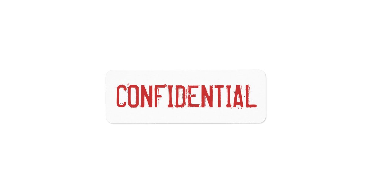 CONFIDENTIAL labels | Zazzle