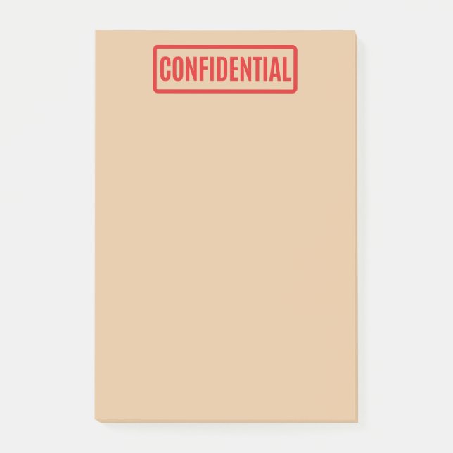 Confidential Notes (Front)