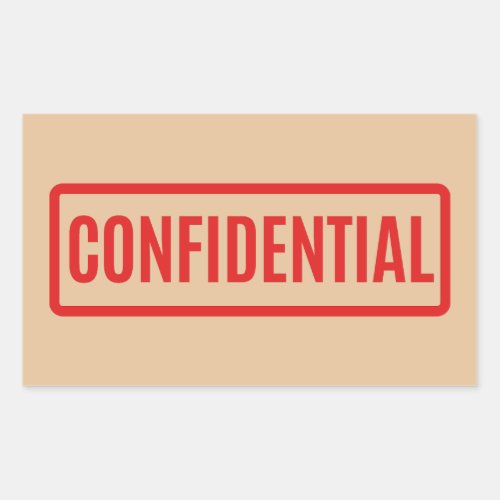 Confidential Rectangular Sticker