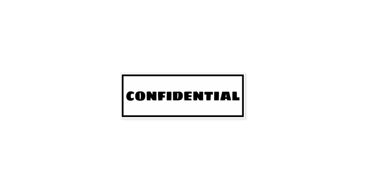 black confidential stamp