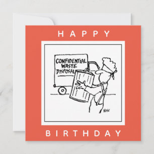 Confidential Waste Disposal Cartoon Card