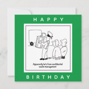 Confidential Waste Management Cartoon Card