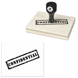 CONFIDENTIAL Word Printed Restricted Access Seal  Rubber Stamp