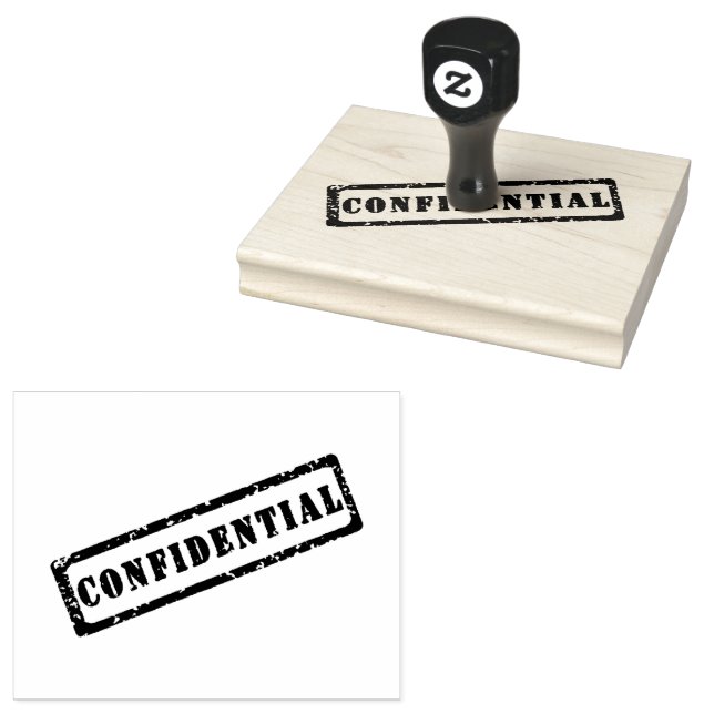 CONFIDENTIAL Word Printed Restricted Access Seal  Rubber Stamp (Stamped)