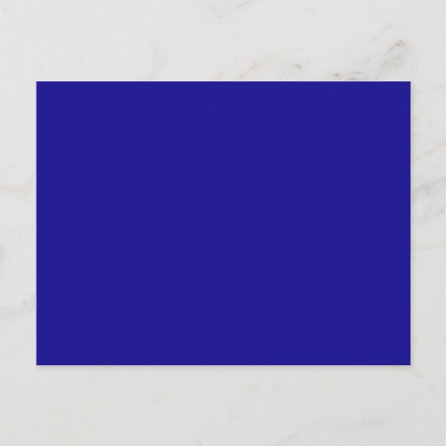 Confidently Clever Blue Color Postcard (Front)