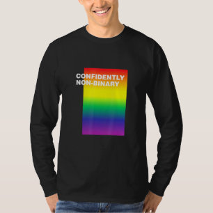 Confidently Non-Binary Lgbtq Genderfluid Pride T-Shirt