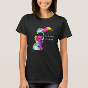 Confidently Non Binary Rainbow Genderflexible Prid T-Shirt