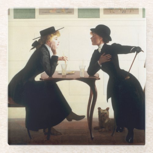 Confides by Harry Watrous Poster Glass Coaster