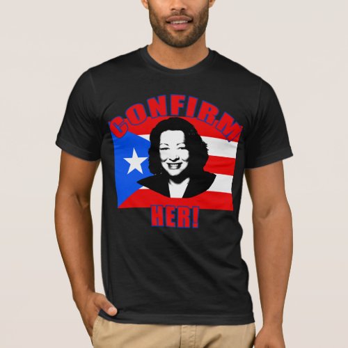 Confirm Her with Puerto Rico Flag Products T_Shirt