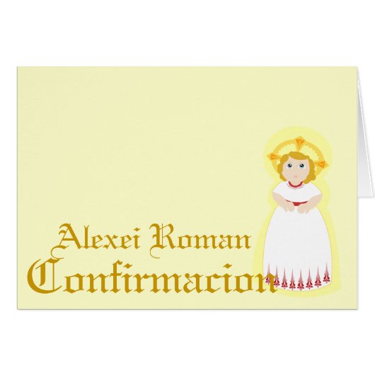 "Confirmacion"-Customize Cards (Front Horizontal)