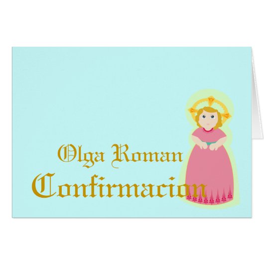 "Confirmacion"-Spanish-Customize Cards (Front Horizontal)