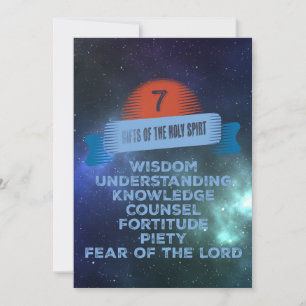 Confirmation 7 Gifts of the Holy Spirit Holiday Card