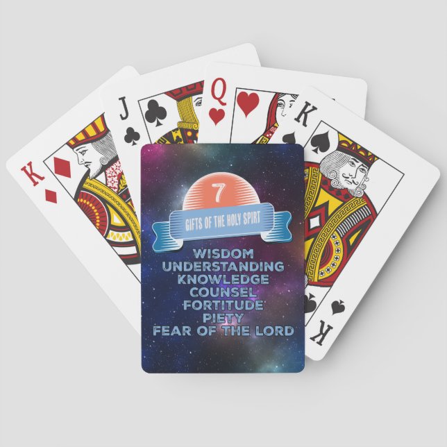 Confirmation 7 Gifts of the Holy Spirit Poker Cards (Back)