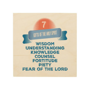 Confirmation 7 Gifts of the Holy Spirit Wood Wall Art