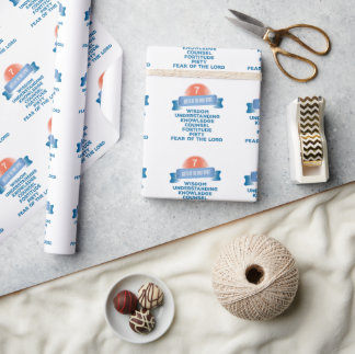 Confirmation 7 Gifts of the Holy Spirit Wrapping Paper