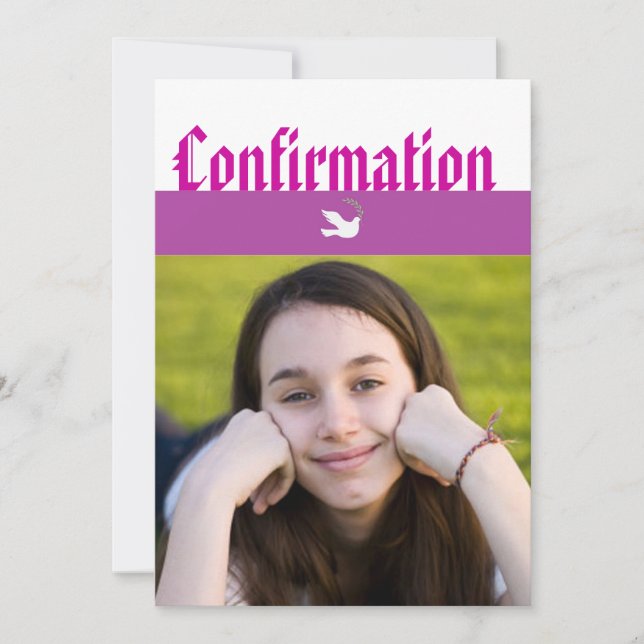 Confirmation announcement (Front)