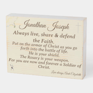Confirmation Blessing Wood Box Sign