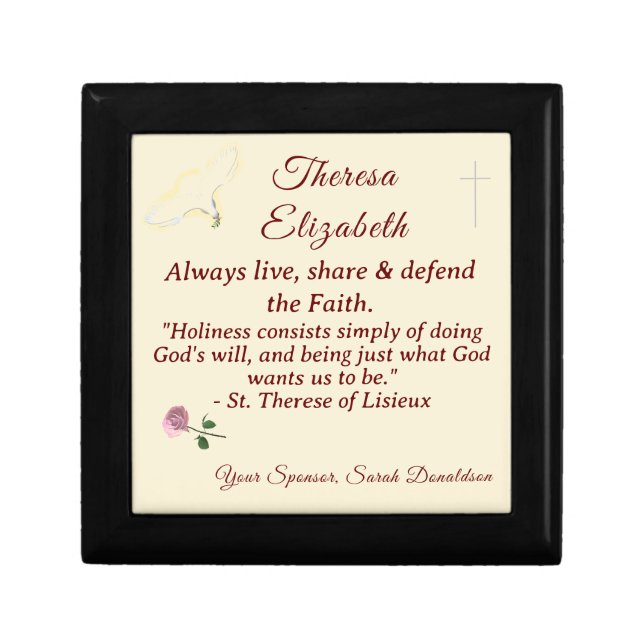 Confirmation Blessing Wood Box Sign (Front)