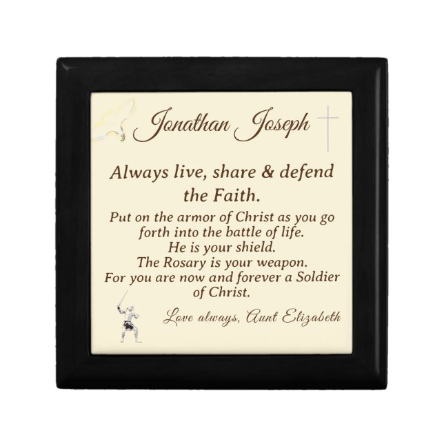 Confirmation Blessing Wood Box Sign (Front)