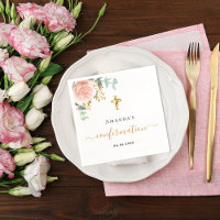 Confirmation blush floral rose gold eucalyptus