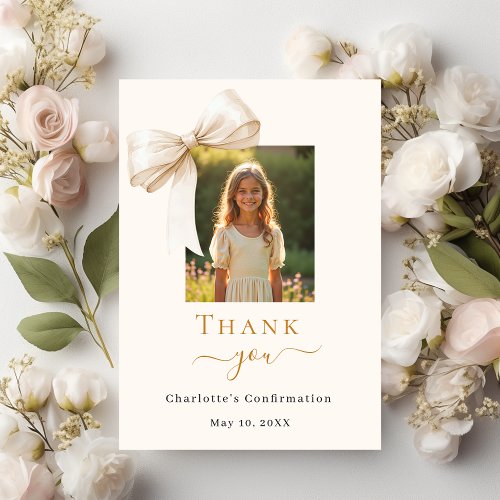 Confirmation bow photo cream