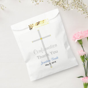 Confirmation Boy Blue Thank You Favor Bags