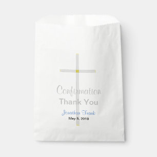 Confirmation Boy Blue Thank You Favor Bags