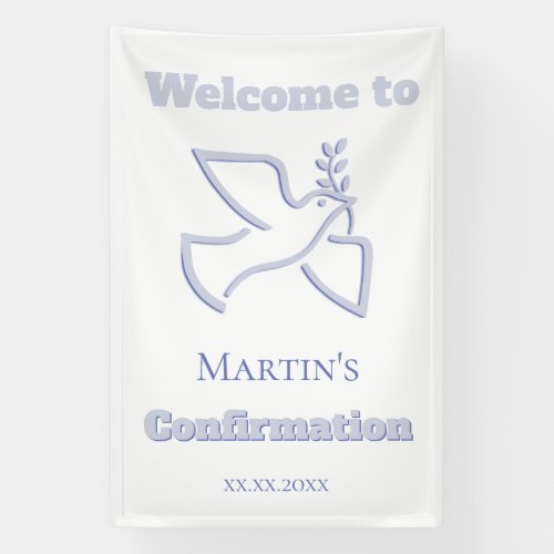 Confirmation boy welcome banner