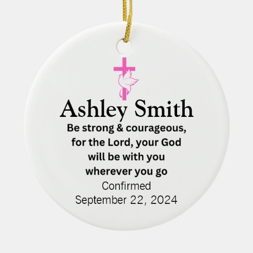 Confirmation Ceramic Ornament Gifts for Girls