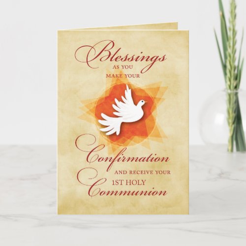 Confirmation  Communion Congratulations Blessings Card