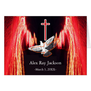 Confirmation Congratulations with Dove and Fire Cards