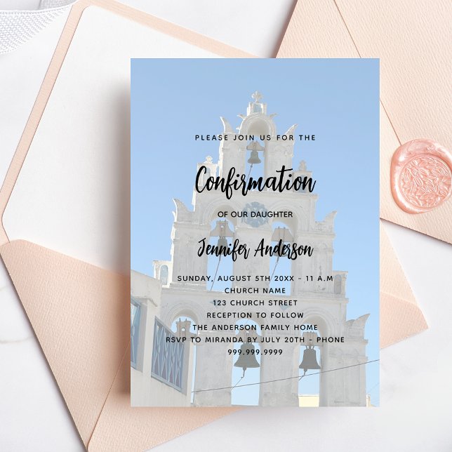 Confirmation custom photo church invitation postcard (Creator Uploaded)