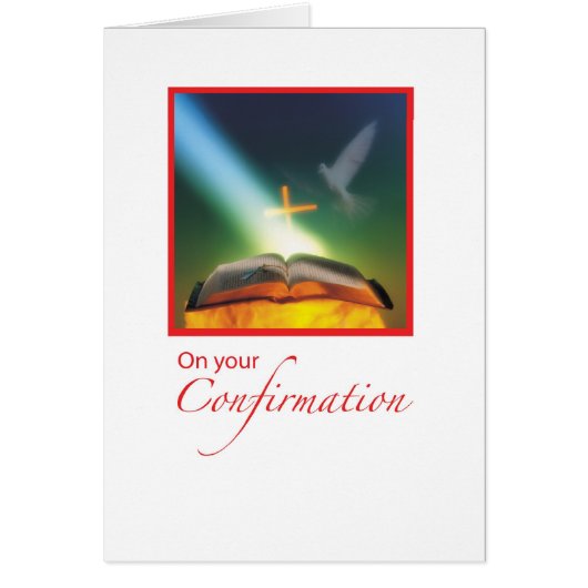 Confirmation Dove Bible Cross Cards (Front)