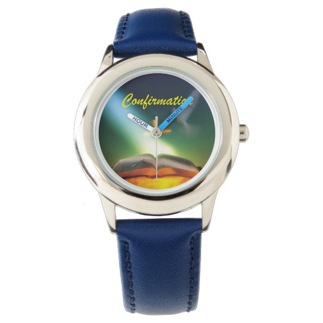 Confirmation Dove, Bible, Cross Watch (Front)