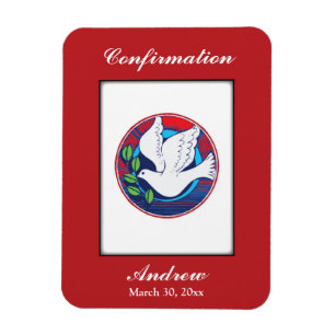 Confirmation, Dove Colorful, Vertical Gift Items Magnet