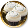 Confirmation eucalyptus greenery glitter name edible frosting rounds