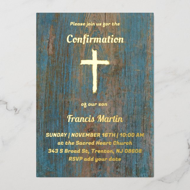 Confirmation Foil Invitation (Front)
