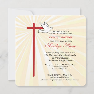 Confirmation for Daughter Cross Dove Golden Rays