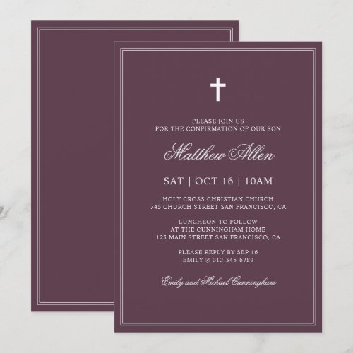 Confirmation For Him | Elegant Classic Cross