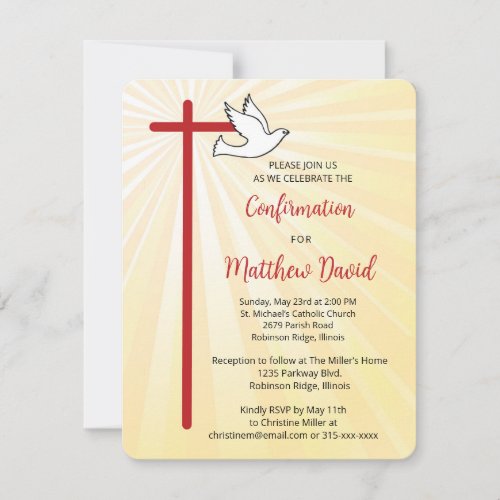 Confirmation for Male Cross Dove Gold Rays