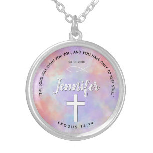 Confirmation Gifts for Girls - Personalized Silver Plated Necklace
