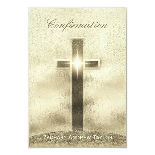 confirmation gold cross on