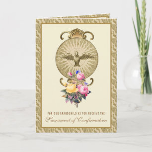 Confirmation Grandchild Grandparents Catholic  Holiday Card