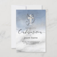 Confirmation | gray blue marble design
