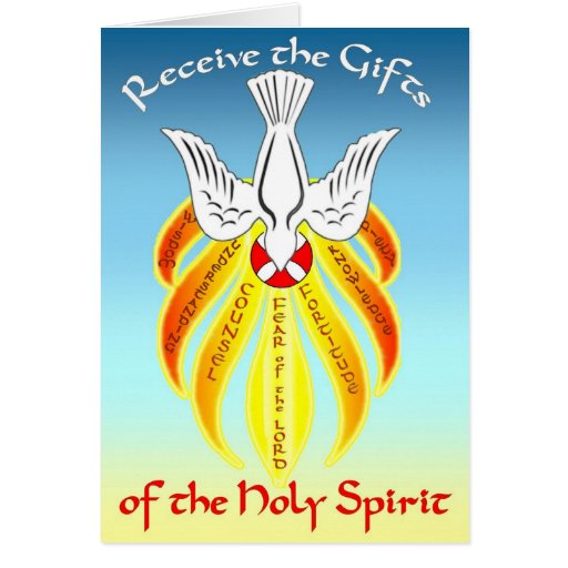 Confirmation Greeting Card Gifts of Holy Spirit | Zazzle