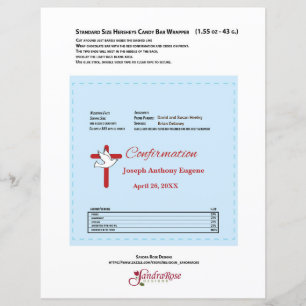 Confirmation Hershey Candy Bar Wrapper Red Cross