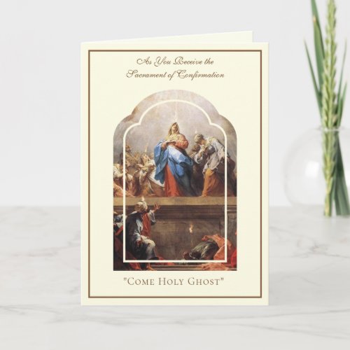 Confirmation Holy Ghost Pentecost Virgin Mary  Car Card