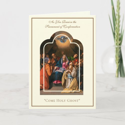 Confirmation Holy Ghost Pentecost Virgin Mary  Card