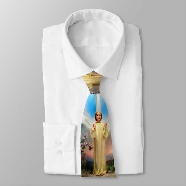 Confirmation Holy Ghost | Spirit Child Jesus Neck Tie (Tied)
