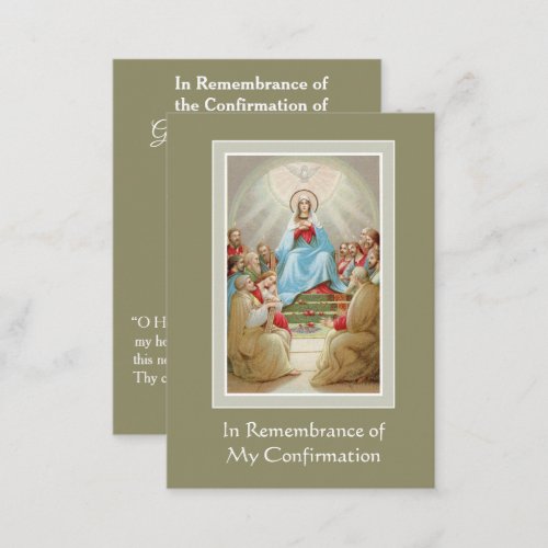 Confirmation Holy Ghost  Spirit Remembrance Cards